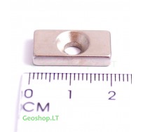 Neodimo magnetas N35 20x10x4 su konusine skyle