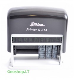 Antspaudas + datatorius Shiny Printer S-314 (MMMM-MM-DD)