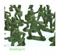 Plastikiniai kareivėliai,  žalios spalvos, 10 vnt